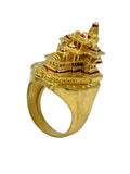 1 ग्राम गोल्ड फॉर्मिंग श्री राम मंदिर (अयोध्या राम मंदिर) पुरुषों के लिए रिंग डिज़ाइन A-826