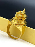 1 GRAM GOLD FORMING SHREE RAM MANDIR (AYODHYA RAM MANDIR) RING FOR MEN DESIGN A-827