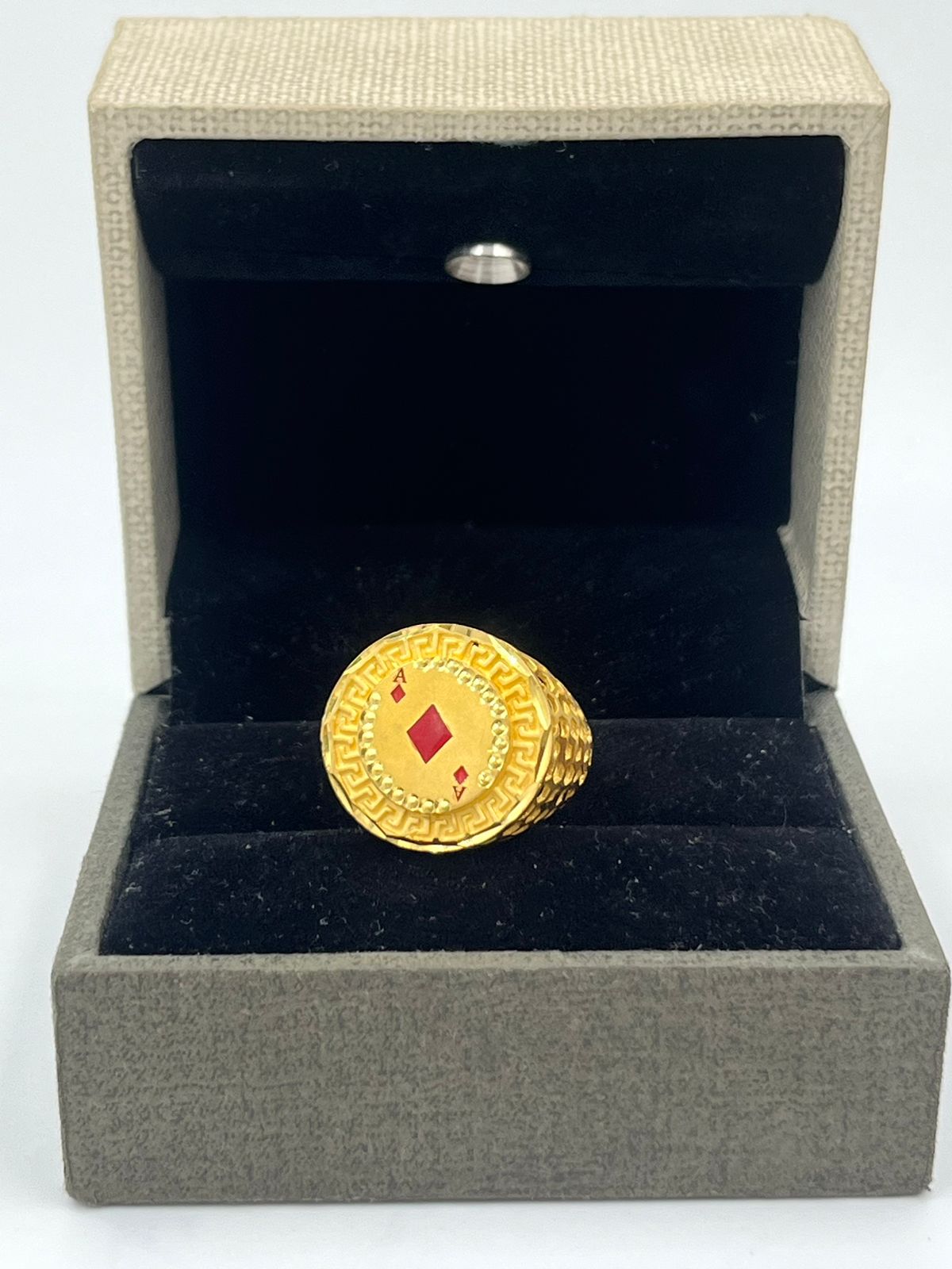 Plain swastik Design Male Gold Ring 01-04 - SPE Gold