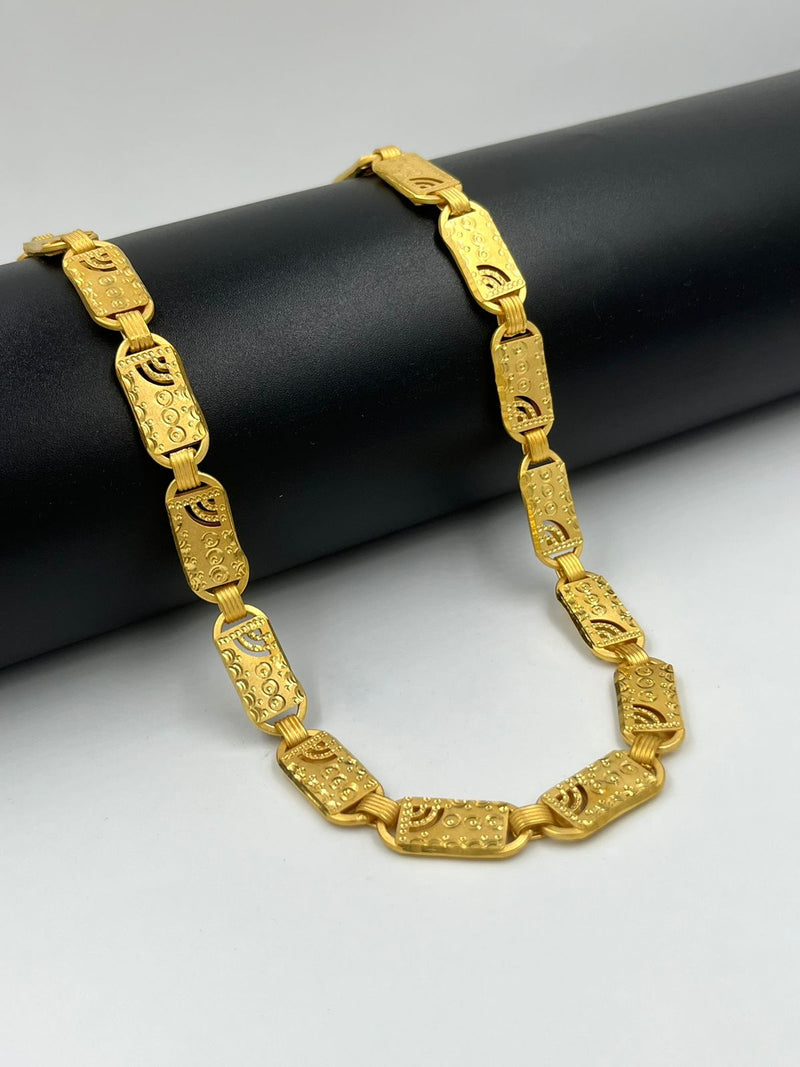1 GRAM GOLD BIG SIZE WIFI NAWABI CHAIN FOR MEN DESIGN A-547