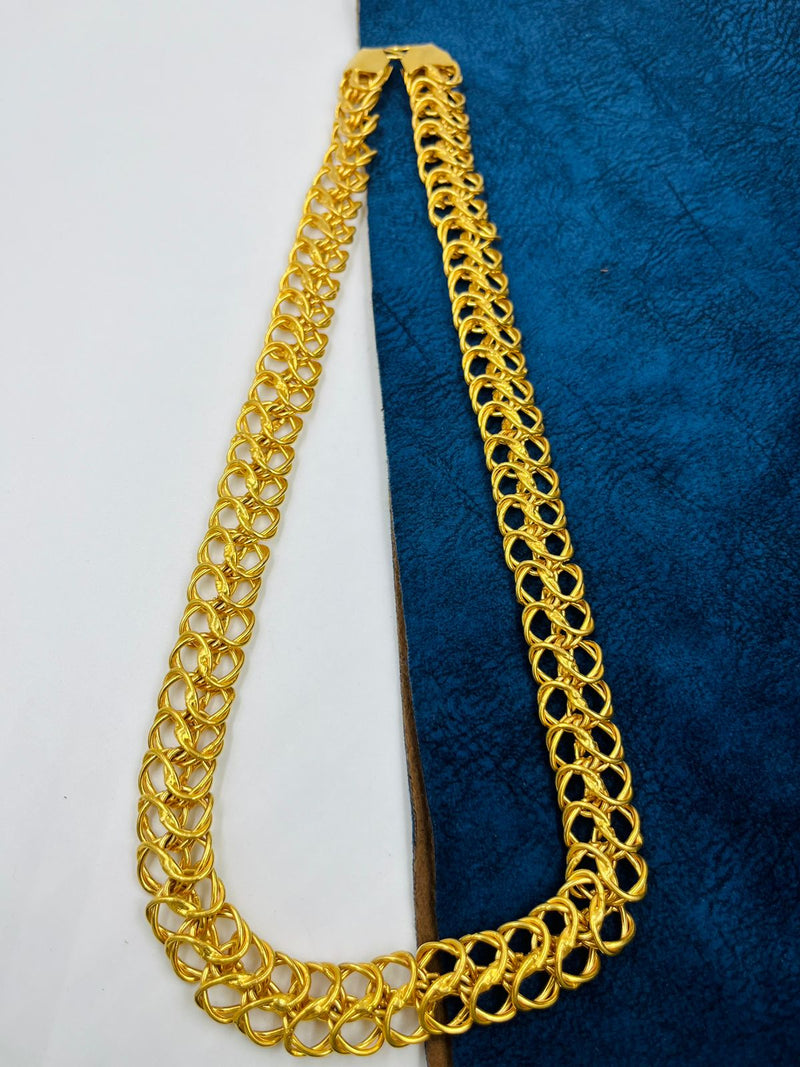 1 GRAM GOLD AATHDA CHAIN FOR MEN DESIGN A-555