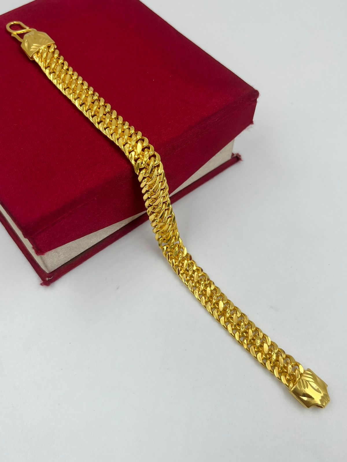 1 GRAM GOLD FORMING AATHDA BRACELET FOR MEN DESIGN A-279