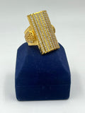1 GRAM GOLD FORMING BIG SIZE FULLY DIAMOND RING FOR MEN DESIGN A-840