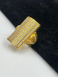 1 GRAM GOLD FORMING BIG SIZE FULLY DIAMOND RING FOR MEN DESIGN A-840