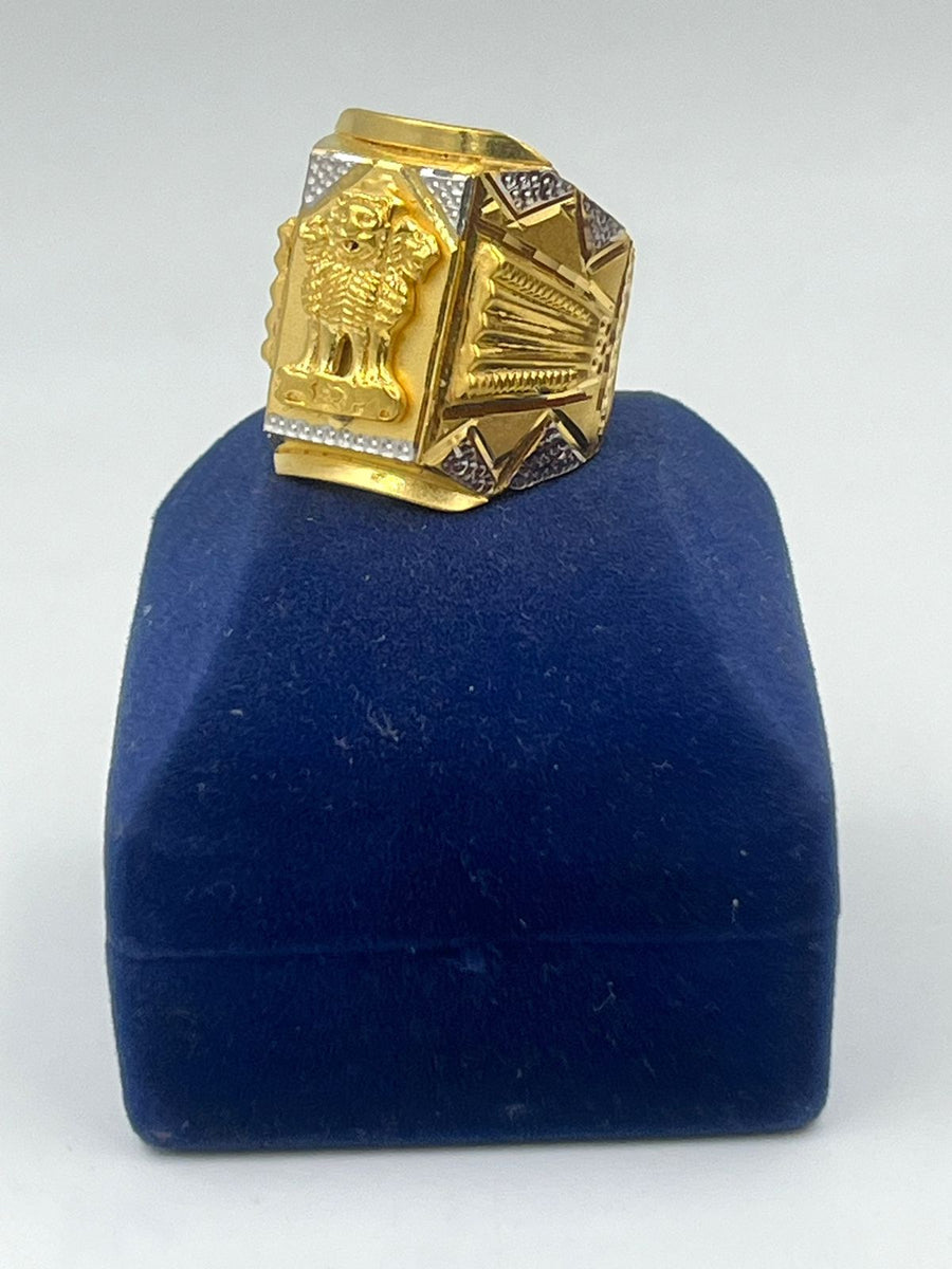 1 GRAM GOLD MUDRA RING FOR MEN DESIGN A-862 – Radhe Imitation