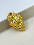1 GRAM GOLD PLATED BIG SIZE NARASIMHA AVTAR RING FOR MEN DESIGN A-922
