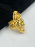1 GRAM GOLD PLATED BIG SIZE NARASIMHA AVTAR RING FOR MEN DESIGN A-922