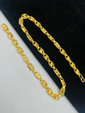 1 GRAM GOLD PLATED KOHLI WITH NAWABI (BISCUIT) CHAIN FOR MEN DESIGN A-567