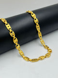 1 GRAM GOLD PLATED KOHLI WITH NAWABI (BISCUIT) CHAIN FOR MEN DESIGN A-567