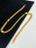 1 GRAM GOLD PLATED INDO CHAIN WITH KOHLI CHAIN FOR MEN DESIGN A-596