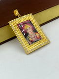 1 GRAM GOLD FORMING JAY CHEHAR MAA PHOTO PENDANT FOR MEN DESIGN A-358