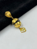 1 GRAM GOLD PLATED RUDRAKSHA PARA PENDANT FOR MEN DESIGN A-363