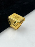 1 GRAM GOLD K LETTER RING FOR MEN DESIGN A-945