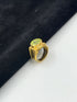 1 GRAM GOLD GREEN DIAMOND RING FOR MEN DESIGN A-948