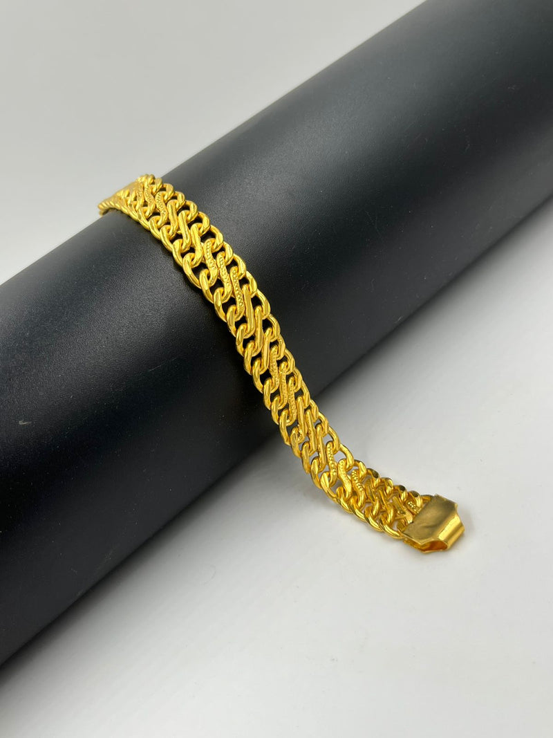 1 GRAM GOLD ATHDA BRACELET FOR MEN DESIGN A-294