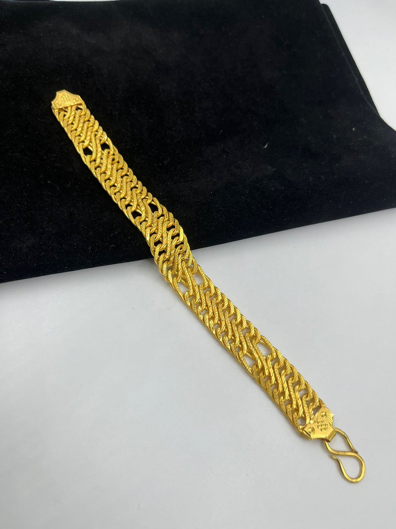 1 GRAM GOLD ATHDA BRACELET FOR MEN DESIGN A-296