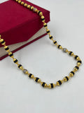 1 GRAM GOLD FORMING BLACK RUDRAKSHA MALA FOR MEN DESIGN A-76