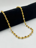 1 GRAM GOLD FORMING RUDRAKSHA MALA WITH DIAMOND FOR MEN DESIGN A-80