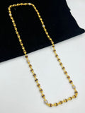 1 GRAM GOLD FORMING RUDRAKSHA MALA WITH DIAMOND FOR MEN DESIGN A-80