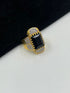 1 GRAM GOLD FORMING BLACK DIAMOND STONE RING FOR MEN DESIGN A-959