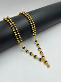 1 GRAM GOLD FORMING 2 LINE RUDRAKSHA MALA FOR MEN DESIGN A-84