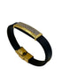 1 GRAM GOLD FORMING BLACK BELT FOR MEN DESIIGN A-304