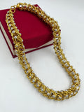 1 GRAM GOLD FORMING FLOWER GOP CHAIN FOR MEN DESIGN A-624