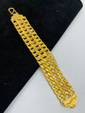 1 GRAM GOLD FORMING 3 LINE POKAL BRACELET FOR MEN DESIGN A-311