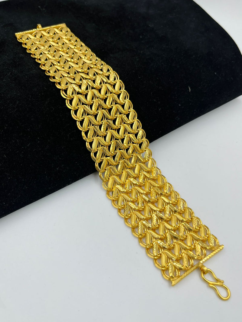 1 GRAM GOLD 4 LINE KOYLI BRACELET FOR MEN DESIGN A-321
