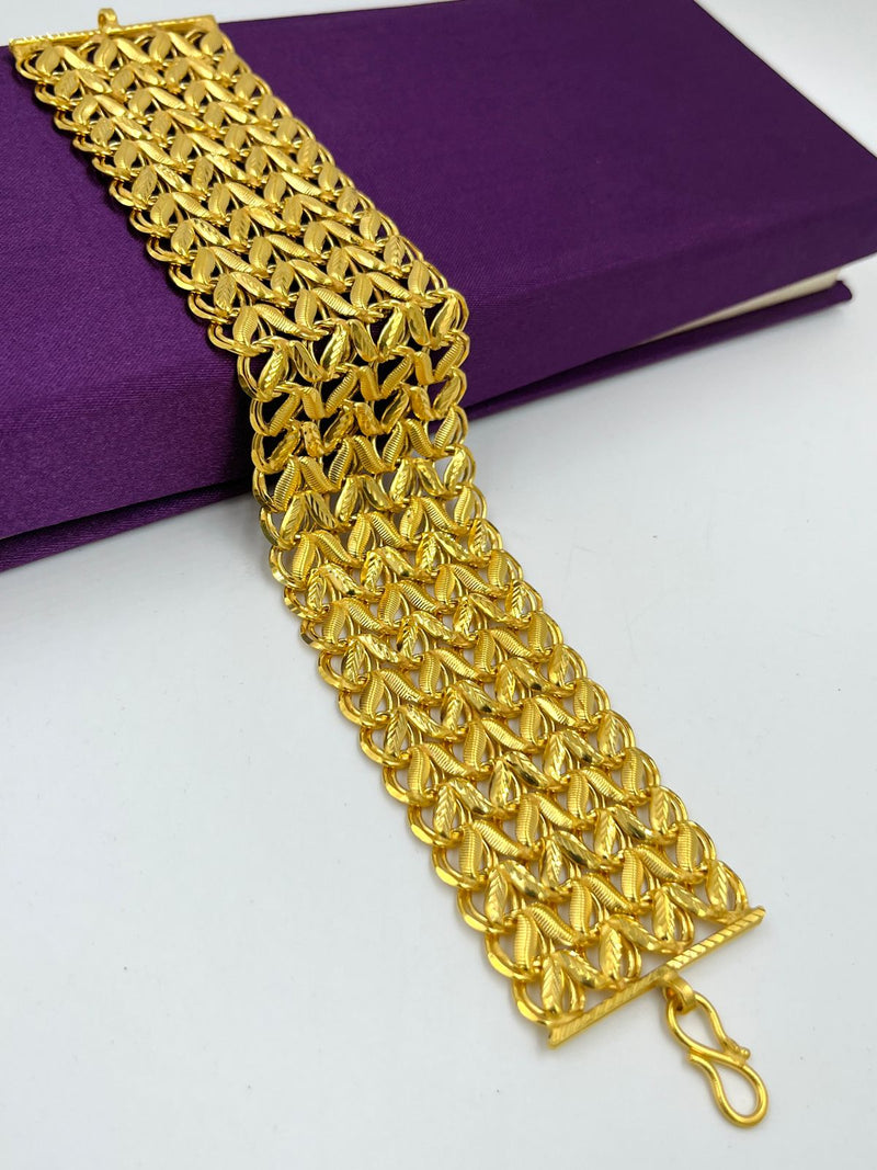 1 GRAM GOLD 4 LINE KOYLI BRACELET FOR MEN DESIGN A-321
