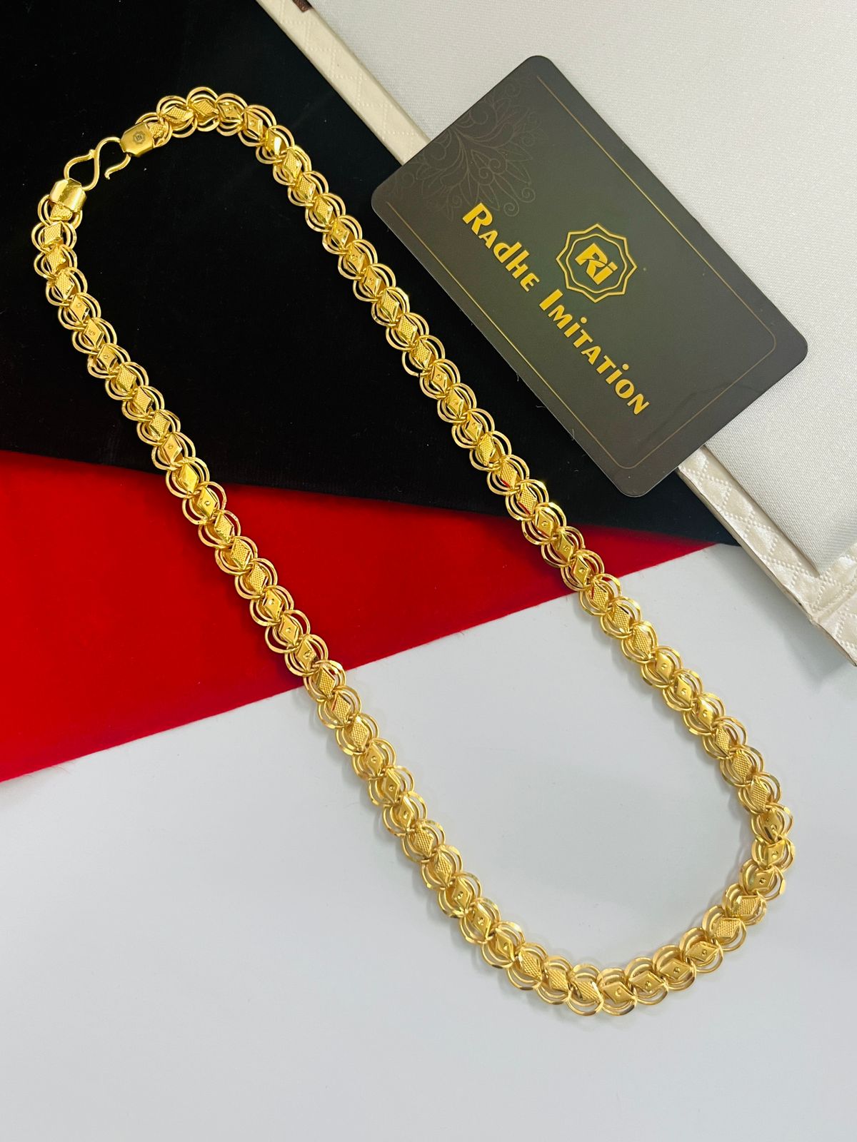 1 GRAM GOLD NEW KOYLI CHAIN FOR MEN DESIGN A-671