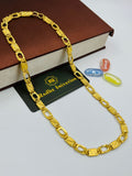 1 GRAM GOLD NAWABI BISCUITS CHAIN FOR MEN DESIGN A-673