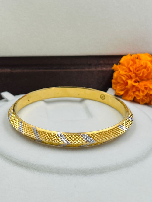 1 GRAM GOLD PLATED PUNJABI KADA FOR MEN DESIGN A-2