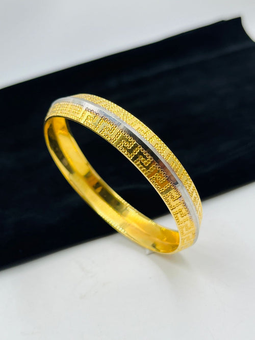 1 GRAM GOLD PLATED PUNJABI KADA FOR MEN DESIGN A-10