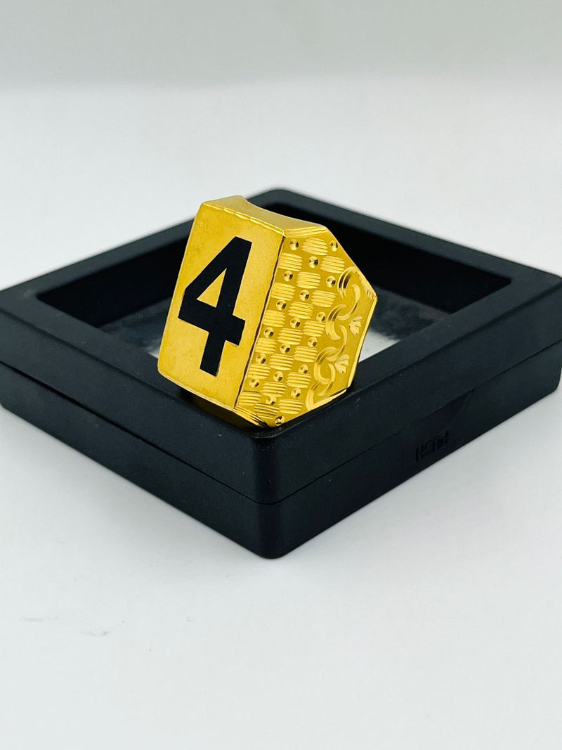 1 GRAM GOLD 4 NUMBER RING FOR MEN DESIGN A-1028