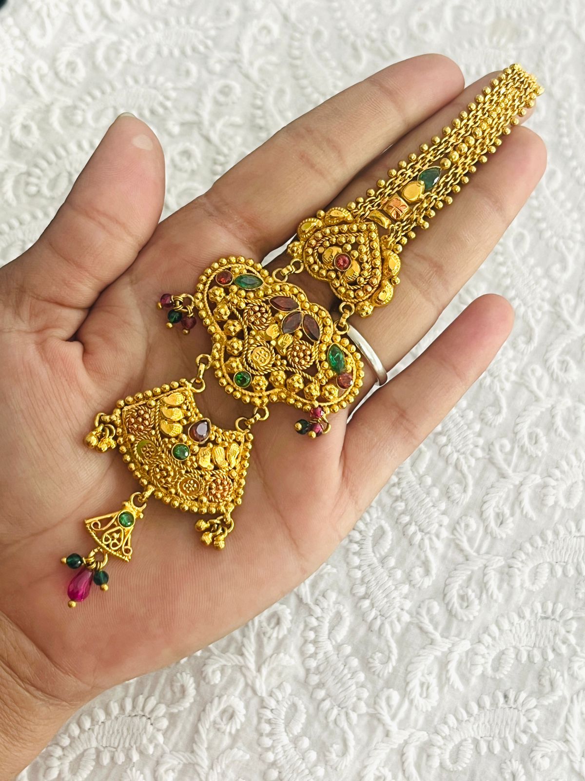 ૧ ગ્રામ ગોલ્ડ લેડીઝ, વુમન ટીક્કા ડિઝાઇન A-15