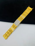 1 GRAM GOLD 2 LINE DIAMOND BRACELET FOR MEN DESIGN A-361