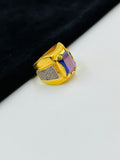 1 GRAM GOLD DIAMOND RING FOR MEN DESIGN A-1037