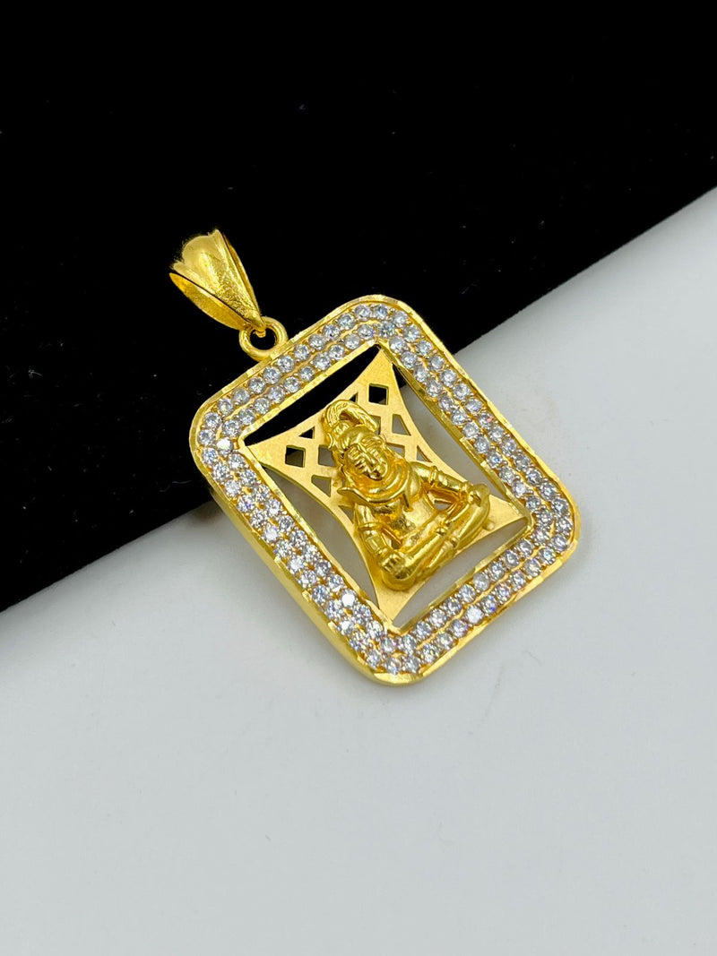1 GRAM GOLD BHOLENATH PENDANT FOR MEN DESIGN A-507
