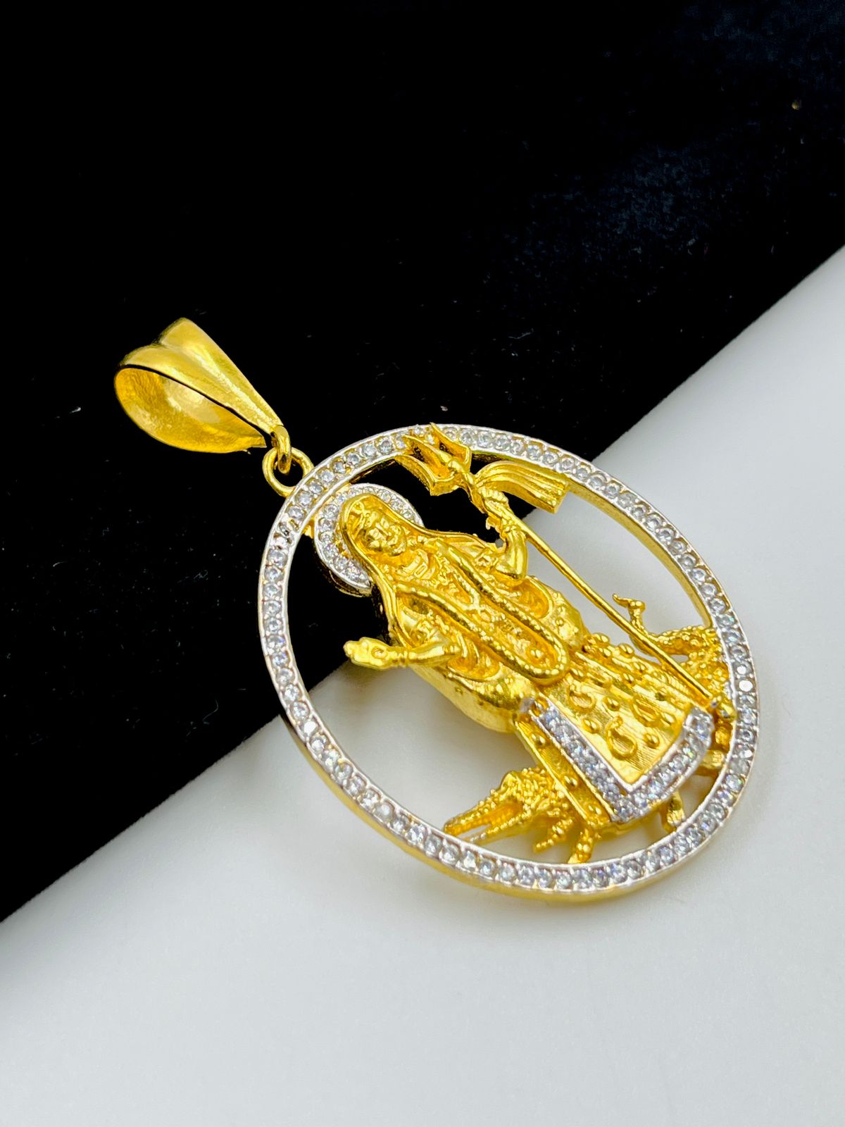 1 GRAM GOLD MAA KHODAL PENDANT FOR MEN DESIGN A-517