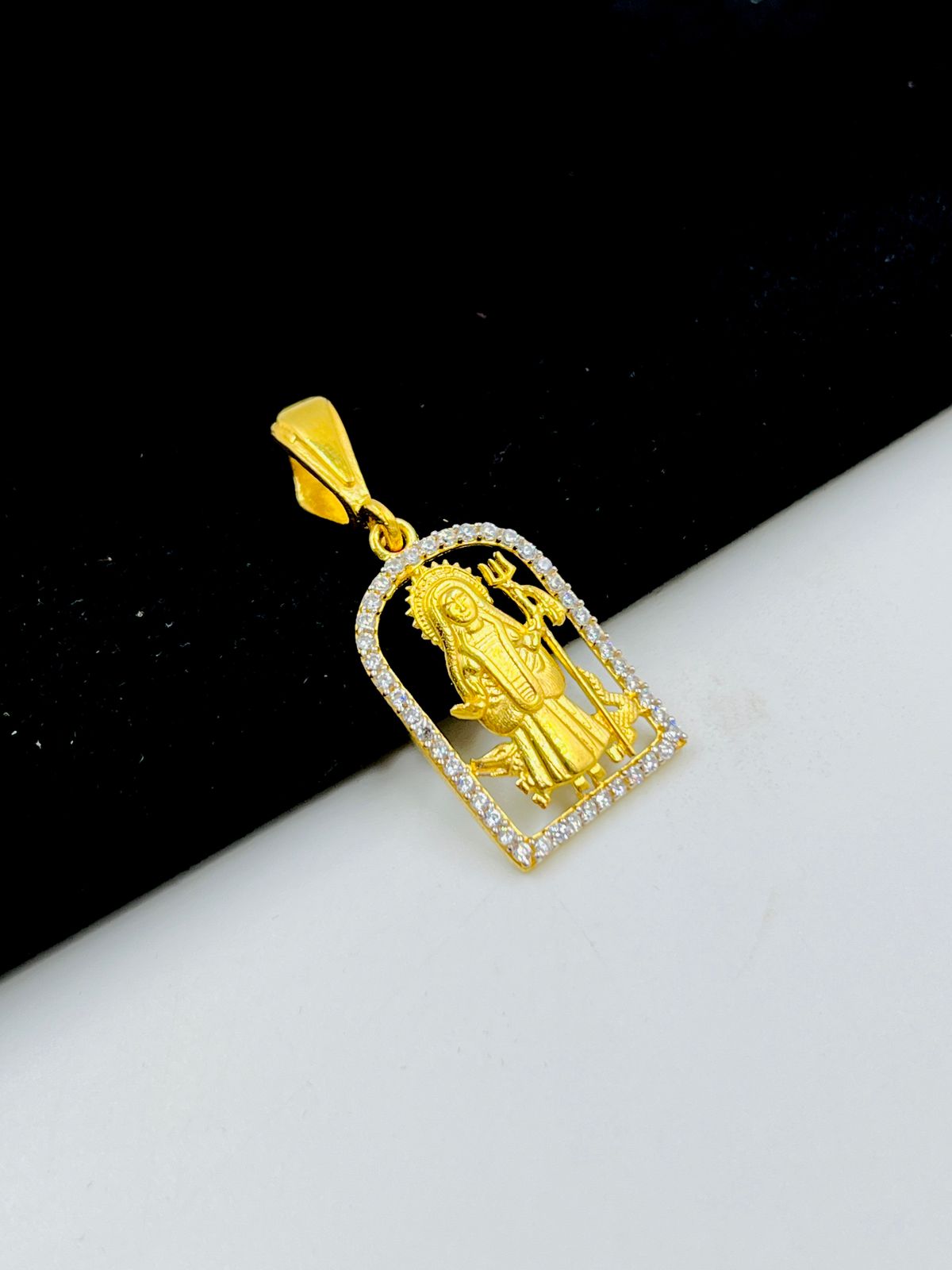 1 GRAM GOLD MAA KHODAL PENDANT FOR MEN DESIGN A-519