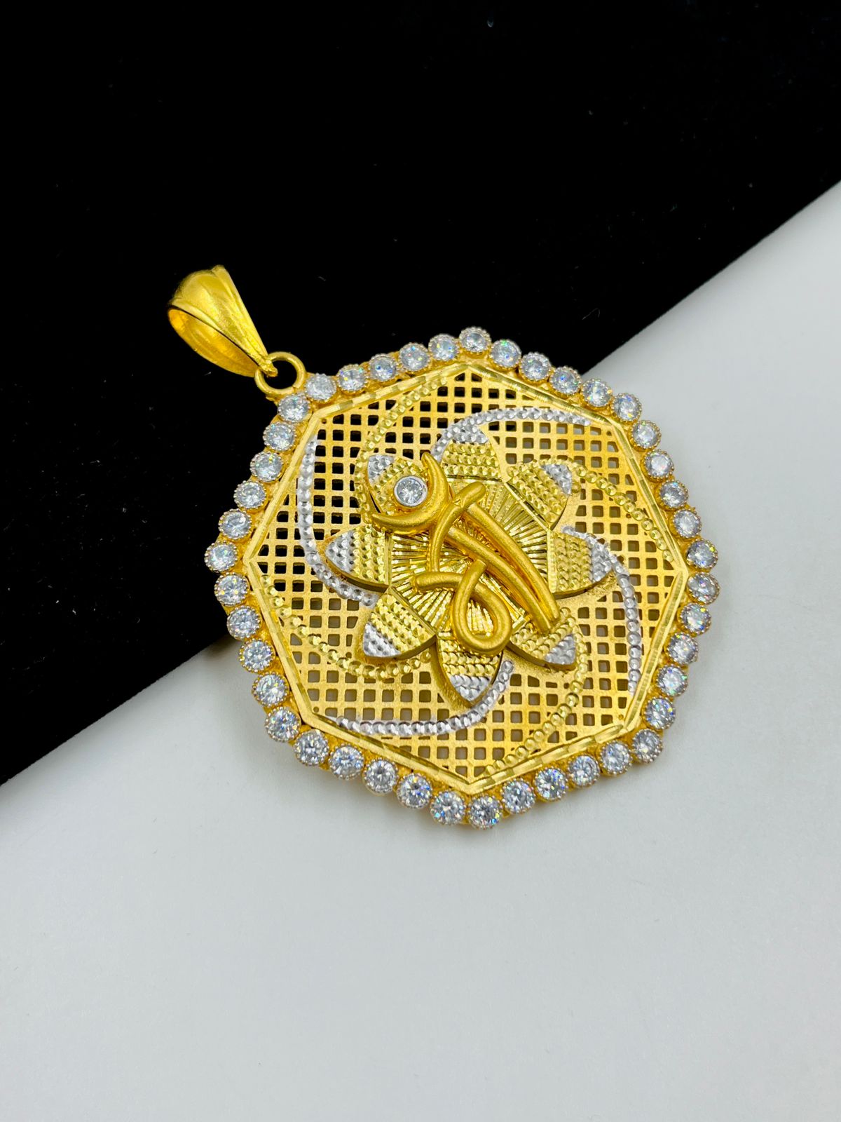 1 GRAM GOLD PLATED MAA PENDANT FOR MEN DESIGN A-523