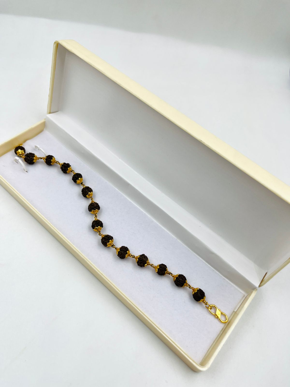 1 GRAM GOLD RUDRAKSHA BRACELET FOR MEN DESIGN A-366