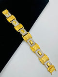 1 GRAM GOLD OM (AUM) DIAMOND BRACELET FOR MEN DESIGN A-372