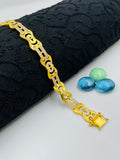 1 GRAM GOLD DIAMOND BRACELET FOR MEN DESIGN A-414
