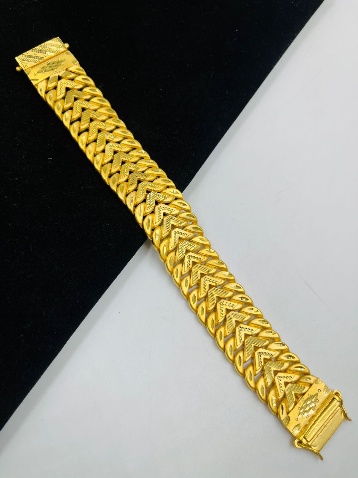 1 GRAM GOLD 2 LINE SINGAPURI BRACELET FOR MEN DESIGN A-443