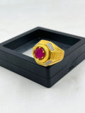 1 GRAM GOLD DIAMOND RING FOR MEN DESIGN A-1095