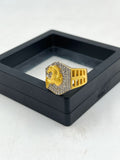 1 GRAM GOLD DIAMOND HOURSE RING FOR MEN DESIGN A-1099
