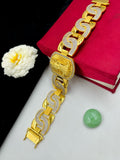 1 GRAM GOLD FORMING MAA KHODIYAR DIAMOND BRACELET FOR MEN DESIGN A-451