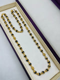 1 GRAM GOLD BLACK RUDRAKSHA MALA FOR MEN DESIGN A-33